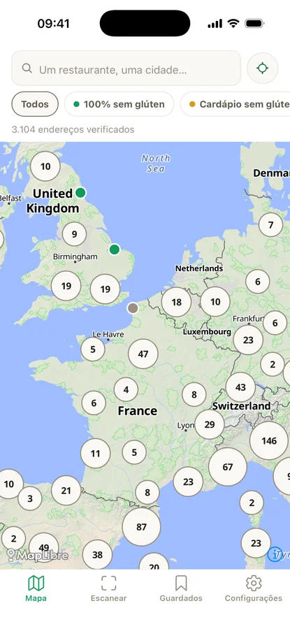O mapa dos 3.274 endereços verificados